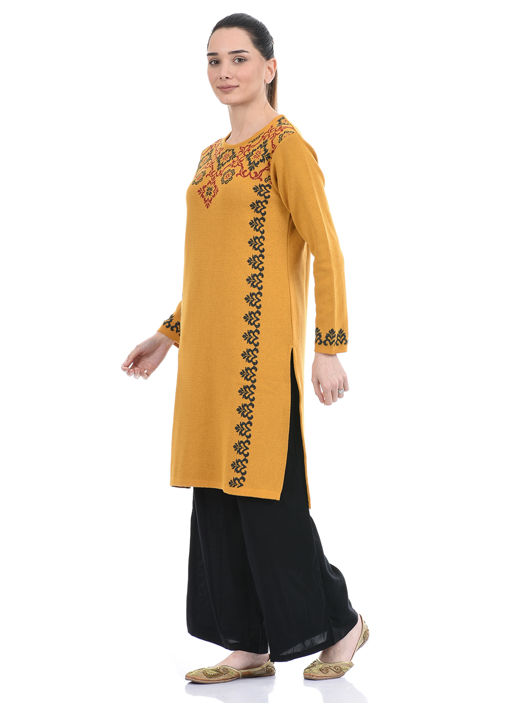 American Eye Women Casual Wear Gold Kurta
